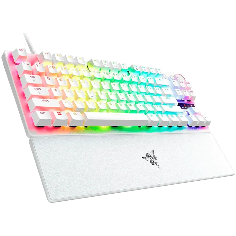 Гейминг клавиатура Razer Huntsman V3 Pro Tenkeyless, US Layout, бяла