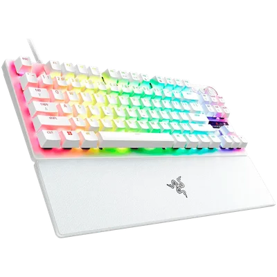Гейминг клавиатура Razer Huntsman V3 Pro Tenkeyless, US Layout, бяла