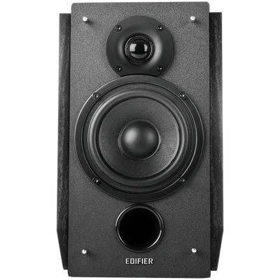Edifier R1855DB 2.0 Bookshelf Speakers, BT V5.1, Optical, Coaxial, RCA, 0.75-inch Tweeters, 4-inch Drivers, Sub-Out, 70W (RMS), Control Knobs and Remote Control, Matte Black