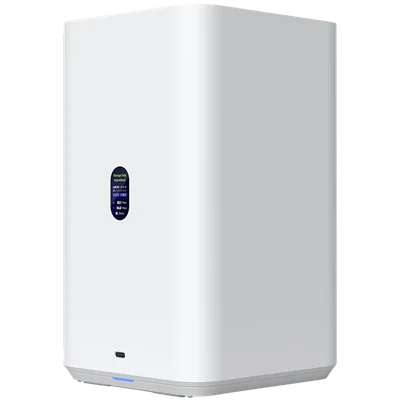 Мрежово сторидж Ubiquiti UniFi UNAS-2-W-EU, 2 x 3.5" HDD, 2.5GbE, USB-C, PoE++ адаптер, бял