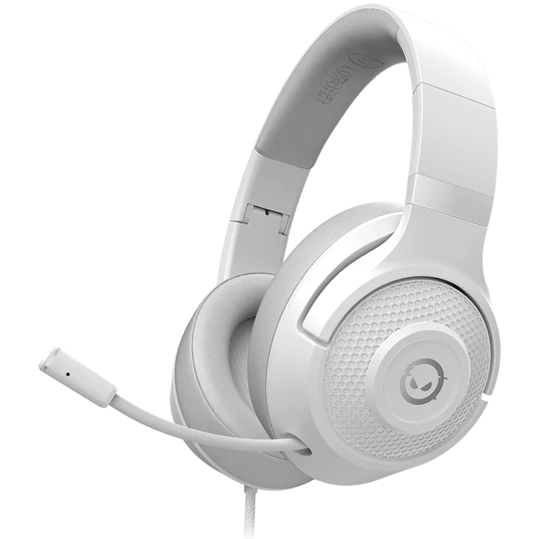 LORGAR Noah 101, Gaming headset with microphone, 3.5mm jack connection, cable length 2m, foldable design, PU leather ear pads, size: 185*195*80mm, 0.245kg, white