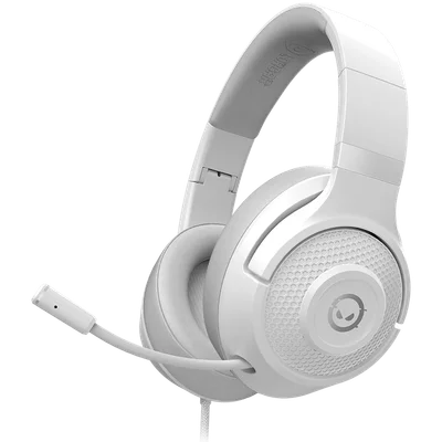 LORGAR Noah 101, Gaming headset with microphone, 3.5mm jack connection, cable length 2m, foldable design, PU leather ear pads, size: 185*195*80mm, 0.245kg, white