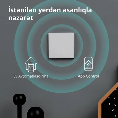 Смарт стенен ключ AQARA – WS-EUK01, ZigBee, 1 бутон, бял
