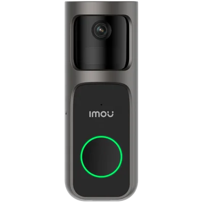 Видеозвънец IMOU 2S Kit, 3MP, Wi-Fi, 2K QHD, 5000mAh батерия, нощно виждане, 8x цифров зуум, AI засичане на движение, USB-C, Chime Wi-Fi разширител