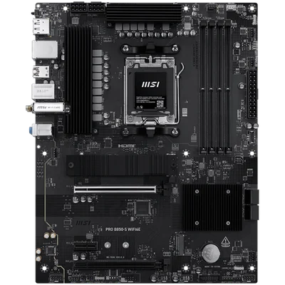 Дънна платка MSI PRO B850-S WIFI6E ATX Socket AM5 DDR5 до 8200MHz 2x PCIe x16 2x M.2 2.5G LAN Wi-Fi 6E Bluetooth 5.3