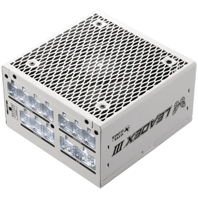 Захранване Super Flower Leadex III Gold 1300W ATX 3.1 80 Plus Gold, модулно, бели кабели, 140 мм вентилатор, бял