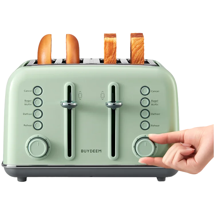 Тостер BUYDEEM DT640E, 4 филии, Cozy Greenish