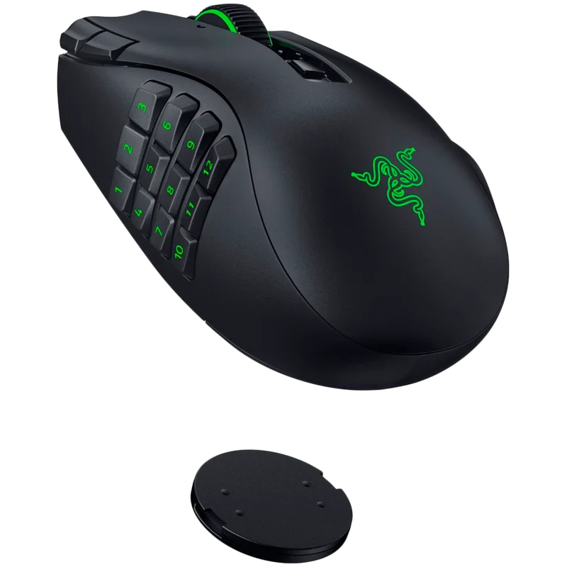 Гейминг мишка RAZER – Naga V3 Pro, безжична и кабелна, Razer Focus Pro 50K, 50000 dpi, програмируеми бутони, черна
