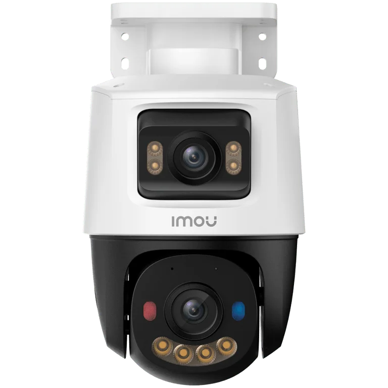 Imou Dual-Lens PoE Outdoor Smart IP PTZ Camera, 5MP+5MP, 3.6mm 76H, 0-260 Pan, 0-25 Tilt, IR up to 30m, H.265, 15 fps, 8x digital zoom, Motion detection, crossing line, Mic and Speaker, micro SD up to 512GB, 1x RJ45, PoE DC 12V, 1A