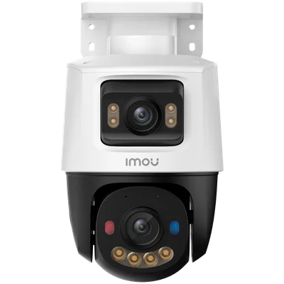 Imou Dual-Lens PoE Outdoor Smart IP PTZ Camera, 5MP+5MP, 3.6mm 76H, 0-260 Pan, 0-25 Tilt, IR up to 30m, H.265, 15 fps, 8x digital zoom, Motion detection, crossing line, Mic and Speaker, micro SD up to 512GB, 1x RJ45, PoE DC 12V, 1A