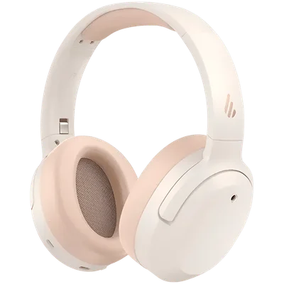 Edifier W820NB Plus v2025 Wireless Over-Ear Headphones, 40mm Dynamic Titanium-Coated Drivers, BT V6.1, ANC, Hi-Res Audio Certification, Up To 88H Battery, USB-C, Ivory