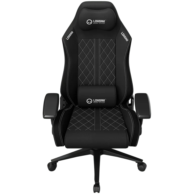 LORGAR CHA41, Ergonomic Gaming Chair Advanced, premium anti-stain fabric, Black/white
