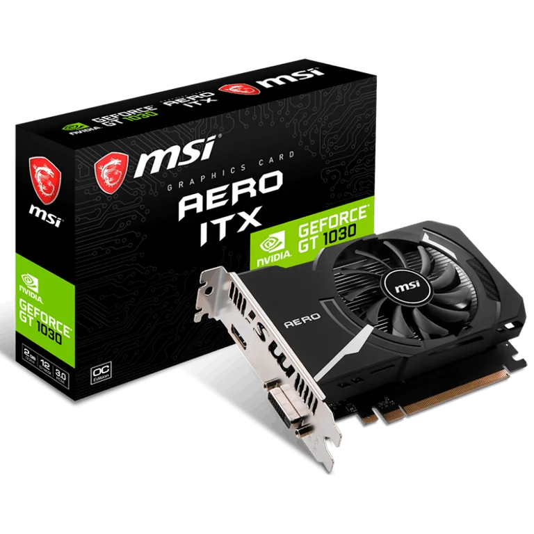 Видео карта MSI GeForce GT 1030 AERO ITX 2GD4 OC 2GB DDR4