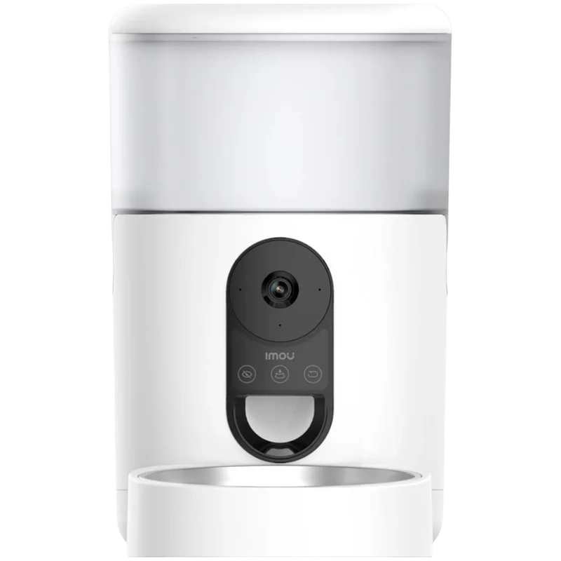 Умен дозатор за храна за домашни любимци IMOU, 2.5K HD, 360° изглед, Wi-Fi, бял