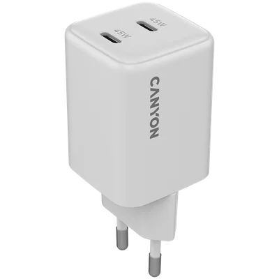CANYON charger CU45CC GaN 45W 2xPD EU White