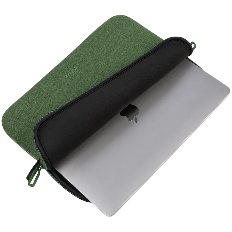 TUCANO MELANGE Sleeve for MacBook Air 15 (2023) / MacBook Pro 15 (2016-2019) / Laptop 14 / Laptop 13, Green