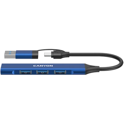 CANYON hub DS-02 4in1 USB-A/C Blue
