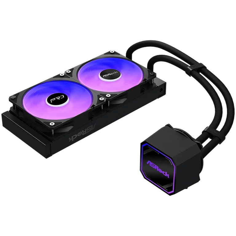 Охладителна система ASRock Pro 240 ARGB 90-APRA36-BAAGA6, течна, 240 мм радиатор, черен
