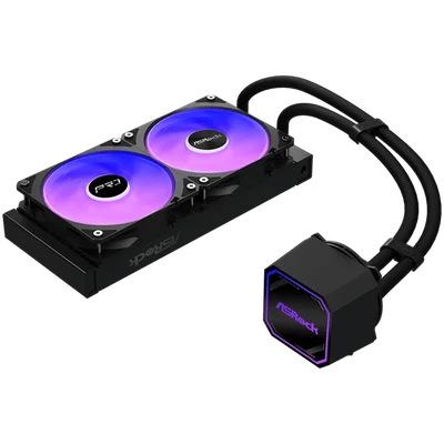 Охладителна система ASRock Pro 240 ARGB 90-APRA36-BAAGA6, течна, 240 мм радиатор, черен
