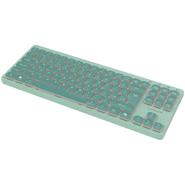 Клавиатура CANYON OnType 10 механична TKL нископрофилна с кабел зелен