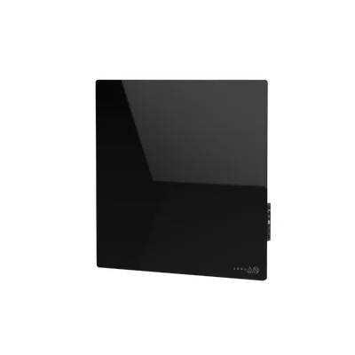 AENO Premium Eco Smart Quadro Wall Heater, 500W, 50x50 cm., Tempered glass, Infrared+convection heating type, LED display Plug type: Europe (E/F type), BLACK, , Made in Poland