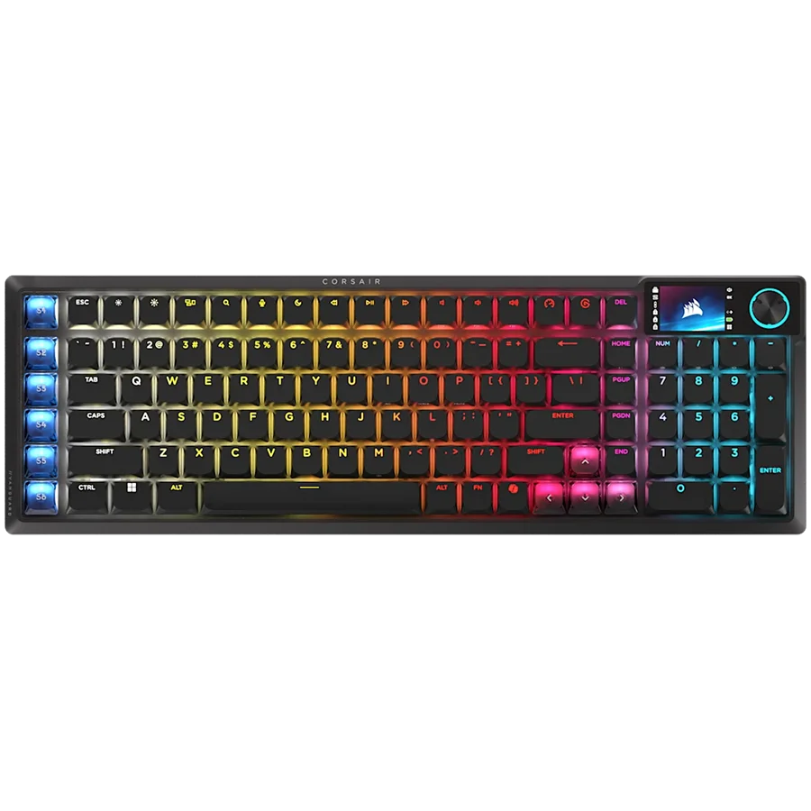 CORSAIR Vanguard Air 99 Wireless Low Profile Optical-Mechanical Gaming Keyboard, Backlit RGB LED, CORSAIR LP OPX, Black, PBT DS