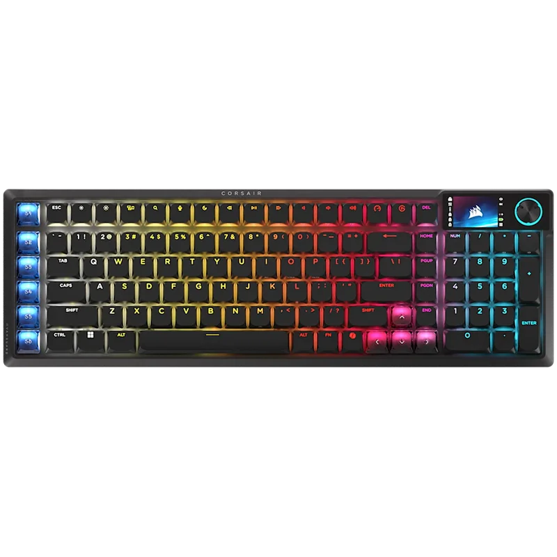 CORSAIR Vanguard Air 99 Wireless Low Profile Optical-Mechanical Gaming Keyboard, Backlit RGB LED, CORSAIR LP OPX, Black, PBT DS