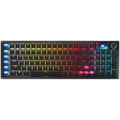 CORSAIR Vanguard Air 99 Wireless Low Profile Optical-Mechanical Gaming Keyboard, Backlit RGB LED, CORSAIR LP OPX, Black, PBT DS