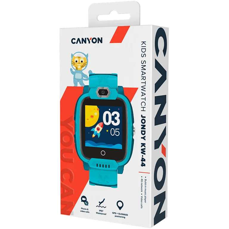 CANYON kids watch Jondy KW-44 4G Camera GPS Music Green