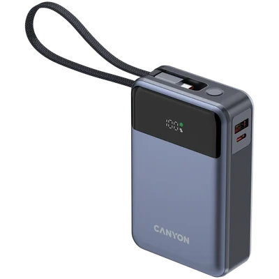 CANYON power bank OnPower 600 built-in cable 20000 mAh PD65W Dark Grey