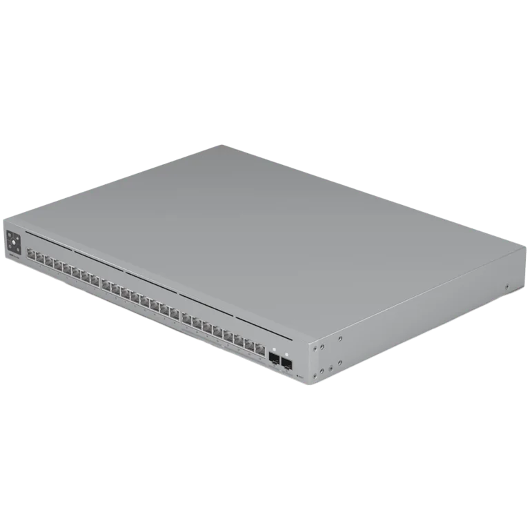 Ubiquiti 24-port, Layer 3 Etherlighting switch with 2.5 GbE, 8x 2.5 GbE RJ45 ports, 16x GbE RJ45 ports, 2x 10G SFP+ ports