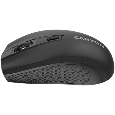 CANYON MW-7, 2.4Ghz wireless mouse, 6 buttons, DPI 800/1200/1600, with 1 AA battery ,size 110*60*37mm,58g,black