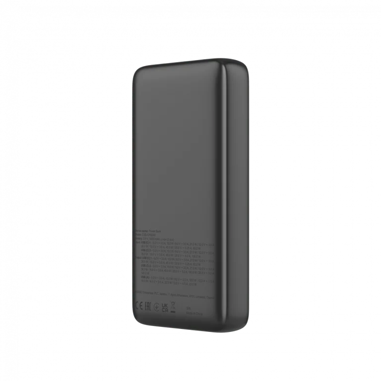 Външна батерия CANYON OnPower 240 PB-240 25000mAh 140W Power Delivery, три порта, дисплей, тъмно сив