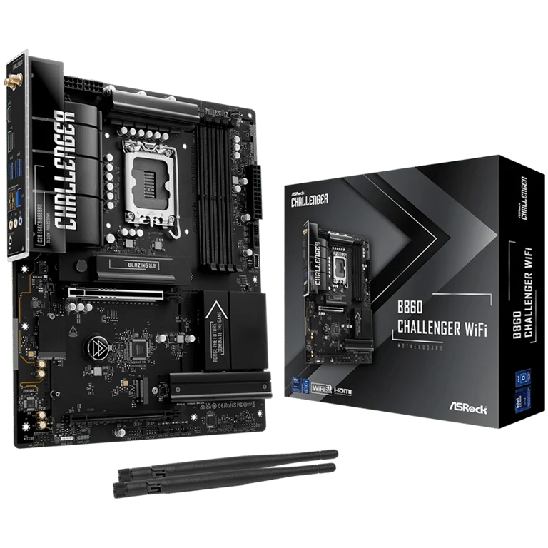 Дънна платка ASROCK B860 Challenger Wi-Fi ATX, Socket 1851, DDR5, Wi-Fi 7, Bluetooth 5.4