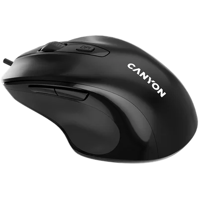 Мишка CANYON – M-6, с кабел, 3200 DPI, 6 бутона, черна