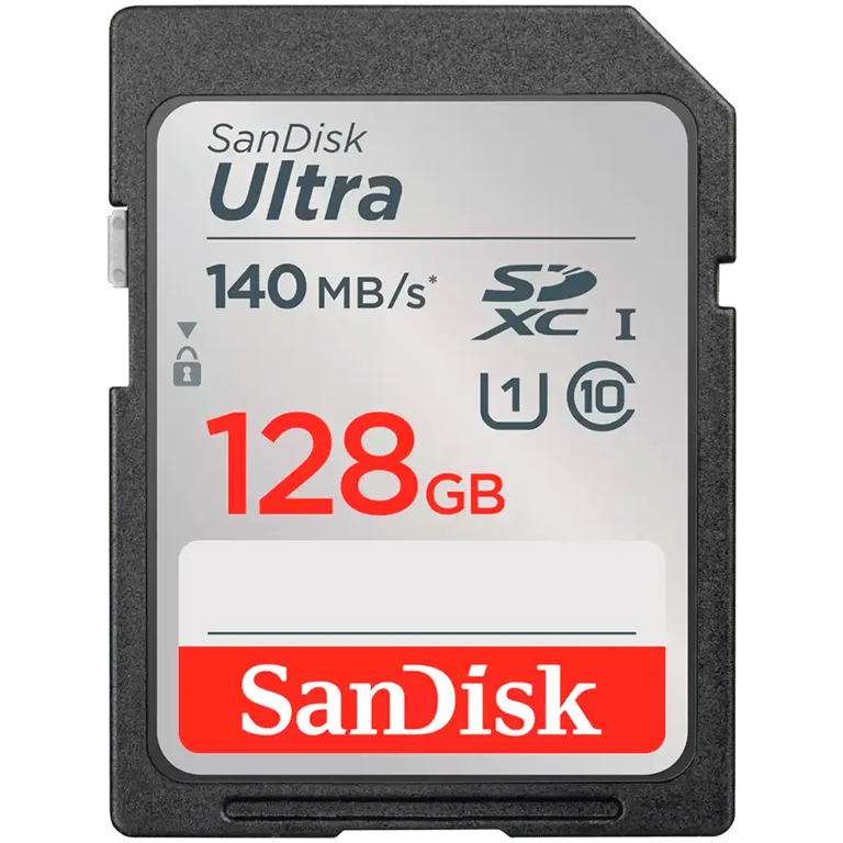 SANDISK Ultra 128GB SDXC Memory Card 140MB/s