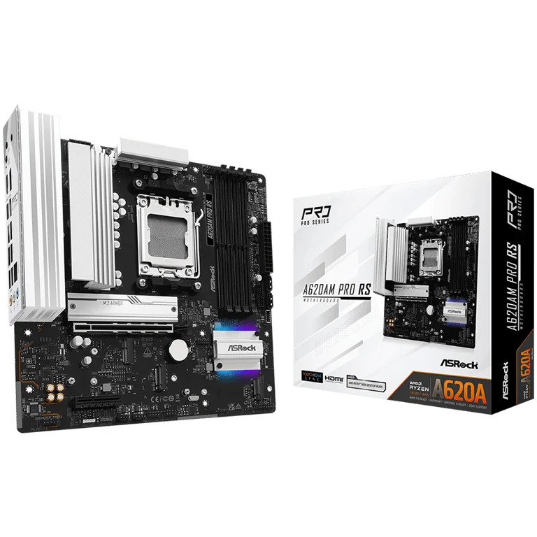 Дънна платка ASROCK – A620AM Pro RS, Socket AM5, DDR5, Micro ATX