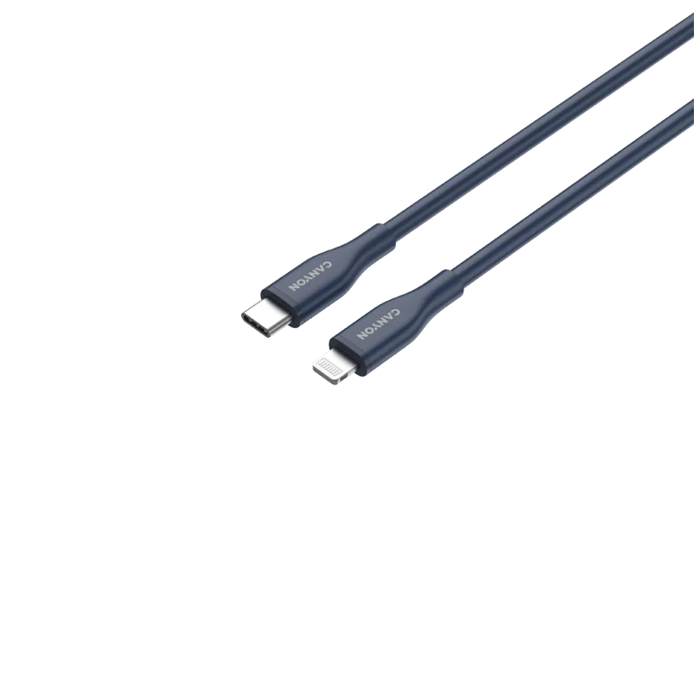 USB-C към Lightning кабел CANYON CLNM60 60W 1m силикон син (MFi сертифициран)