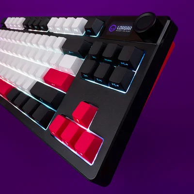LORGAR KBP70TKLW, Wireless TKL Mechanical Gaming Keyboard Pro, Black/red, EN layout