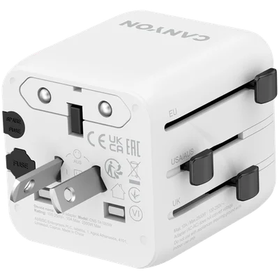 CANYON Travel Adapter OnTour One EU/UK/US/AUS White