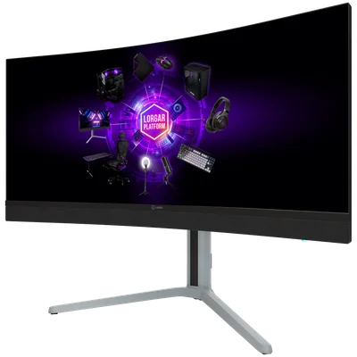 LORGAR 34MP1, UWQHD MiniLED Gaming Monitor Pro, 34'' (3440*1440) VA curved monitor, black/milky grey