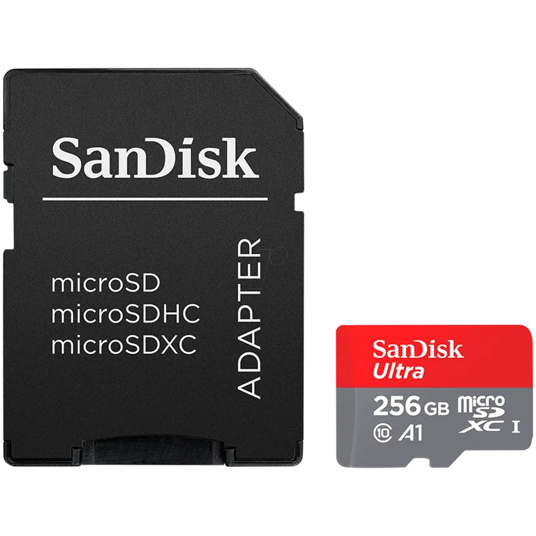 SANDISK Ultra microSDXC 256GB + SD Adapter 150MB/s A1 Class 10 UHS-I