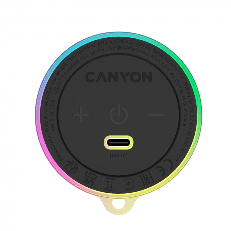 CANYON Magnetic BT speaker OnMove 13 5W Black