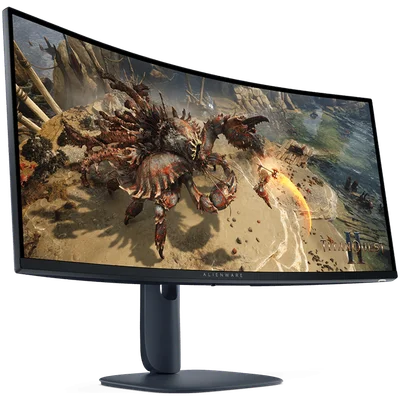 DELL Alienware 34 Curved Gaming Monitor AW3425DWM, 34" WQHD 3440x1440 at 180Hz, 21:9, 95% DCI-P3 (CIE 1976), 1 ms, 400 cd/m2(peak), 3000:1, 1.07 billion colours, 178/178, 2xHDMI, DP 1.4, USB 5Gbps Type-A,1 USB 5Gbps Type-B, Height, tilt, VESA
