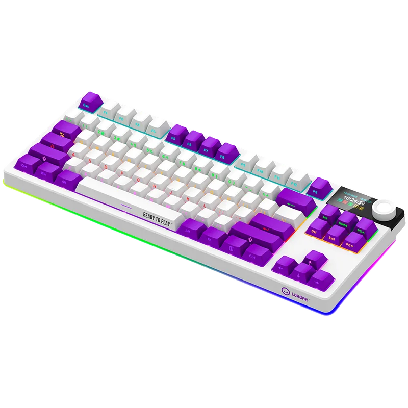 LORGAR Gaming Keyboard KBP70TKLW Pro Wireless White EN