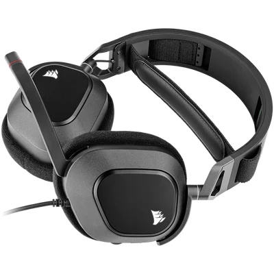 Геймърски слушалки CORSAIR HS80 RGB USB, Carbon