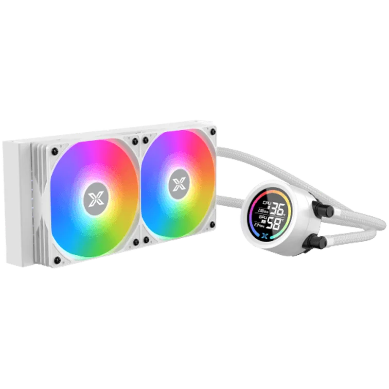 Охладител XIGMATEK LK Pro 240 Digital Arctic EN47435, течен, LCD дисплей, 240 мм бял