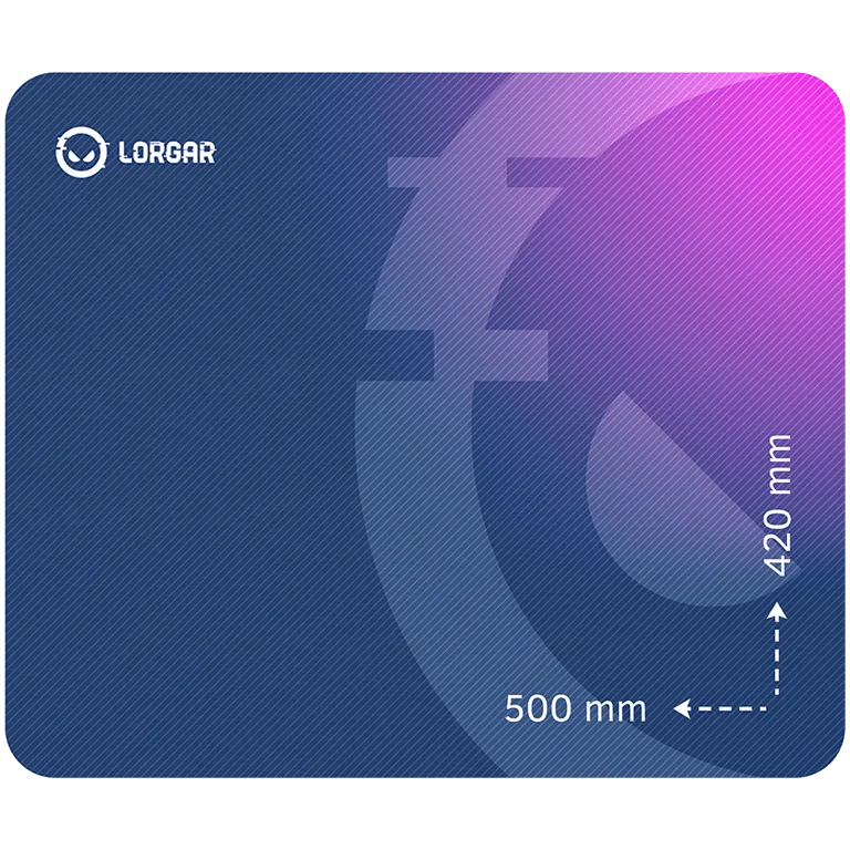 Подложка за мишка LORGAR – Main 135, 500x420 мм, висока скорост, пурпурна