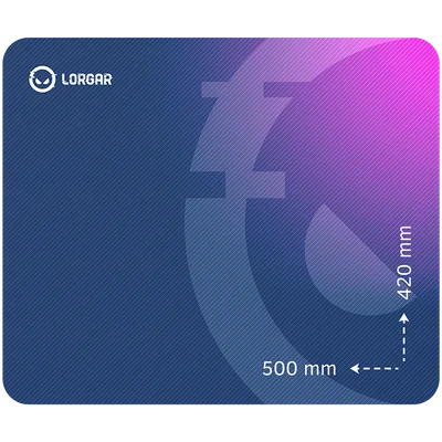 Подложка за мишка LORGAR – Main 135, 500x420 мм, висока скорост, пурпурна