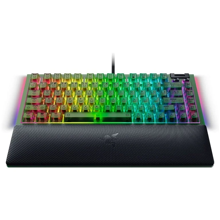 Гейминг клавиатура Razer BlackWidow V4 75% Phantom Green Edition RZ03-05003300-R3M1, механична, RGB подсветка, Hot-swappable, US разпределение
